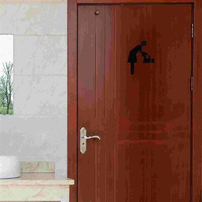 Diaper Changing Sign Public Toilet Restroom Door for