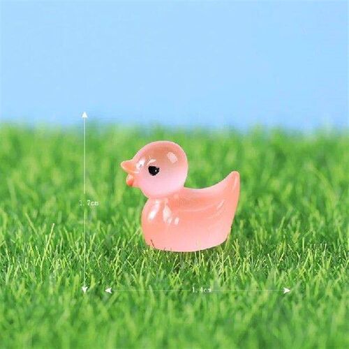 Yellow Duck Ornament Miniature Figures Tiny Duck Resin