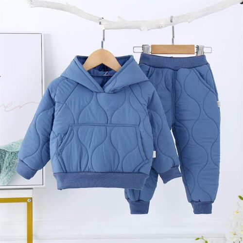 2023 Autumn Winter Girls Suit plus velvet two-piece Set Boy