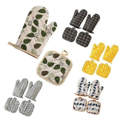 Oven Mitts And Pot Holders Set Heat Resistance Up to 500