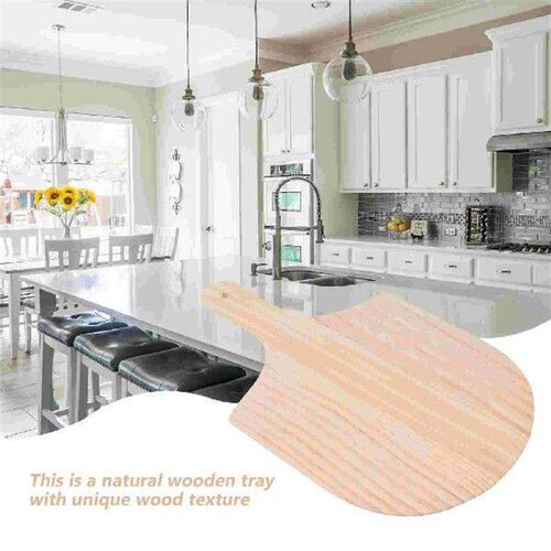 Pizza Tote Round Serving Tray Wooden Coffee Table Peel