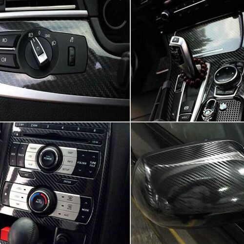 152CM PVC 5D Carbon Fiber Vinyl Foil Film Car Wrap Roll Sti