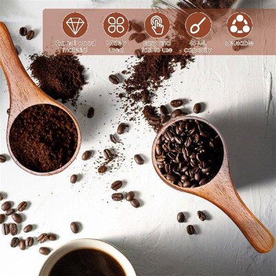 4 Pcs Wood Measuring Spoons 45ml Capacity Walnut Wood