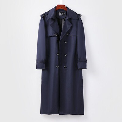 Mens Windbreaker Thickened Plus Size Korean Fashion Knee-le