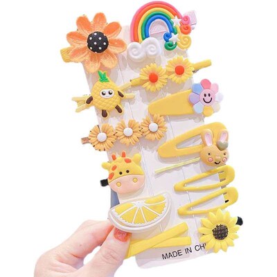 Spring and summer new ice CREA color cartoon hairpin childre