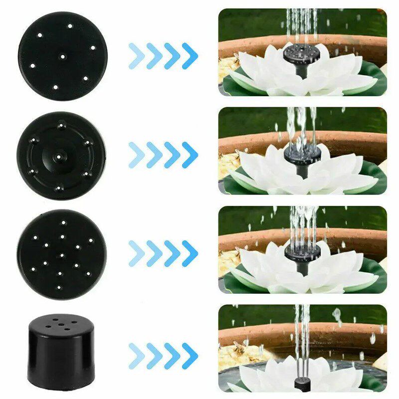 1.2W Mini Lotus Solar Fountain Floating Garden Pond Decorati