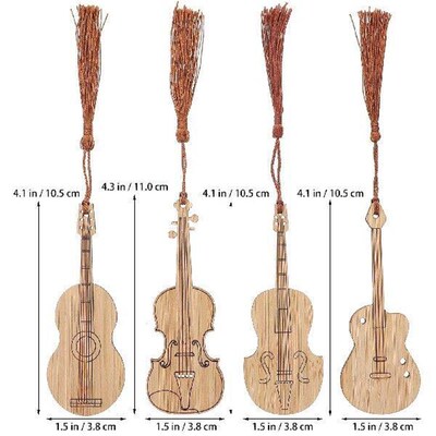 4 Pcs Instrument Bookmark Novelty Bookmarks for Reading