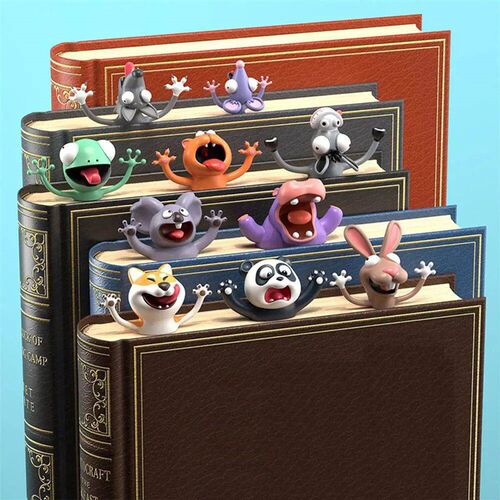 Newest Panda Shiba Inu Funny Creative PVC Book Markers 3D Bo