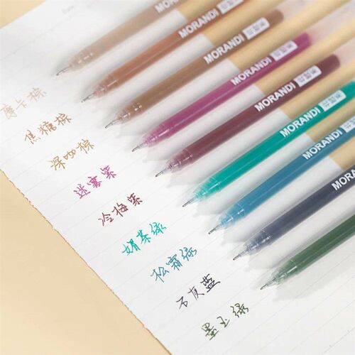 Mr. Paper 5 Designs 9pcs/box Morandi Color Gel Pens Set Hand