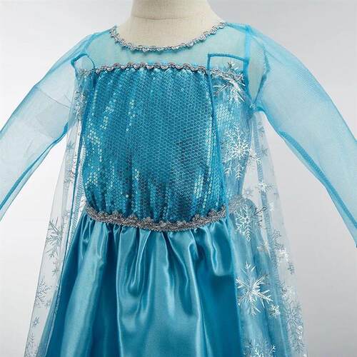 Children Anna Elsa Dress Girls Princess Cosplay Costume Kids