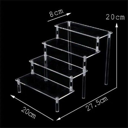 1 Tier Acrylic Display Stand Clear Display Riser Rack for