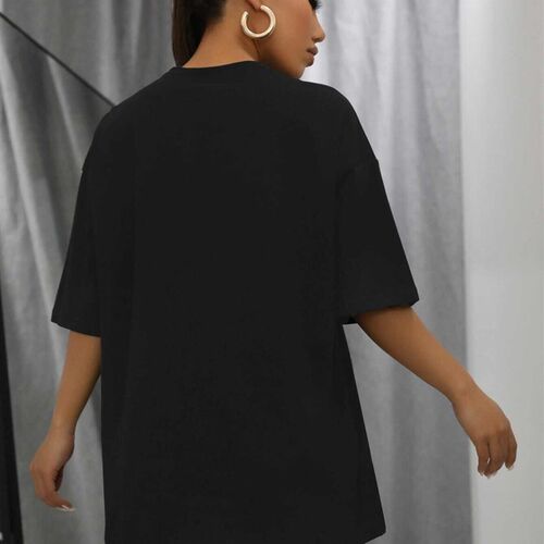 90s Vintage Letter Printed Street Tshirt Female  Short