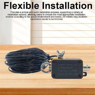Pocket HF Antenna 1-30MHz Frequency Band Shortwave Antenna
