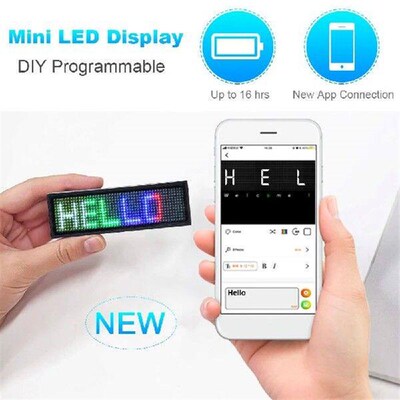 LED Display Name Badge DIY Programmable Scrolling Message