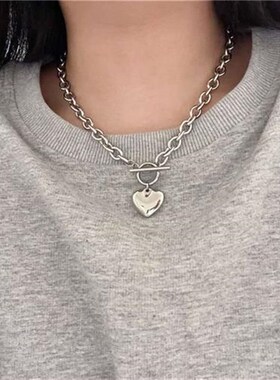 Ins personality cool style full body titanium steel love nec