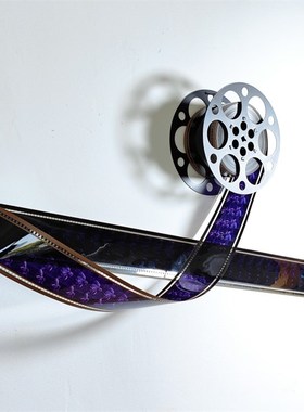 怀旧复古老电影毫米70mm电影胶片拷贝铁片夹片盘直径17.8cm摆件