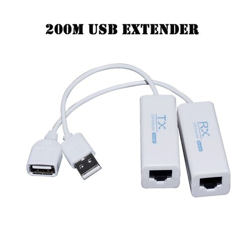 USB 200M RJ45 Extender TX RX Sender Receiver Ethernet Cable