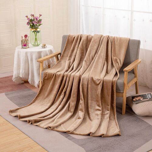 Spot 400g Thick Solid Color Flannel Blanket Coral Fleece Yog