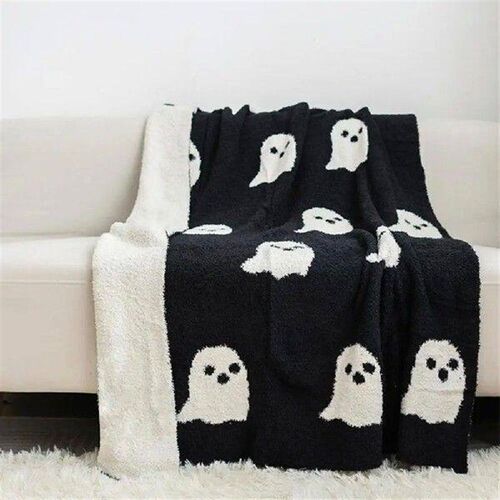 Wrinkle-resistant Ghost Blanket Cartoon Ghost Jacquard