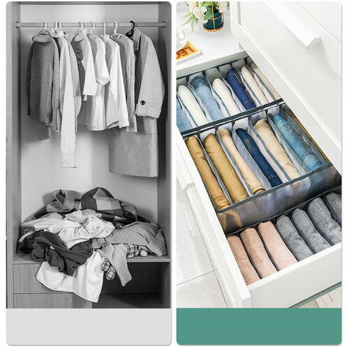 Clean and hygienic jeans compartment storage box closet clot