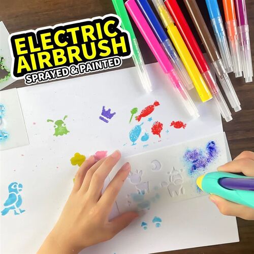 Electric Watercolor Spray Pen Children Hand-painted Color Pa