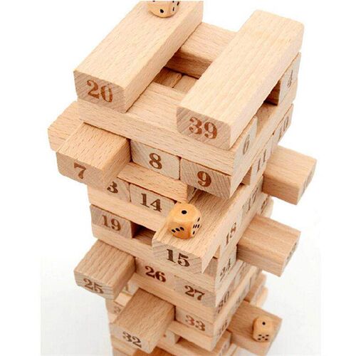 Jumbo Tumbling Tower Set 51pcs Wooden Blocks Extra Large