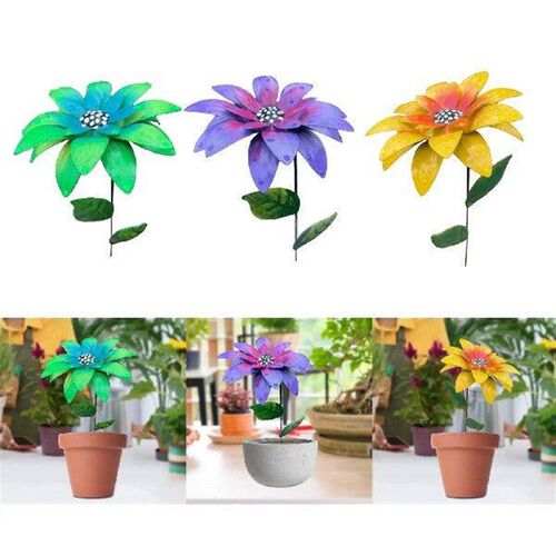 Iron Flower Garden Stake Portable Multipurpose for Lawn