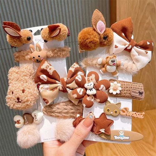 Coffee milk tea childrens hair clip new bangs clip girls ca