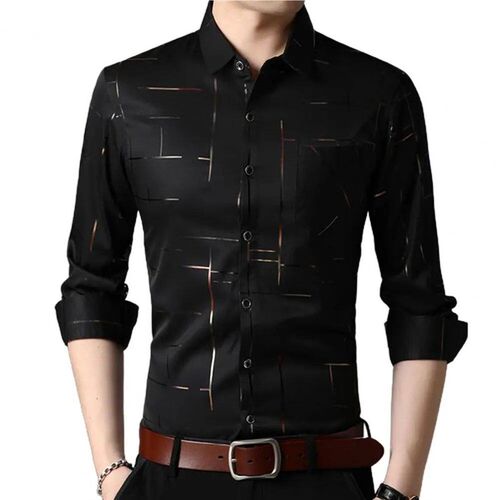 2023 Mens Dress Shirts Male High Quality Long Sleeve Slim B