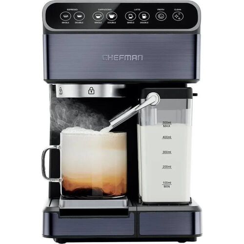 Chefman 6-in-1 Espresso Machine with Steamer, Automatic One-