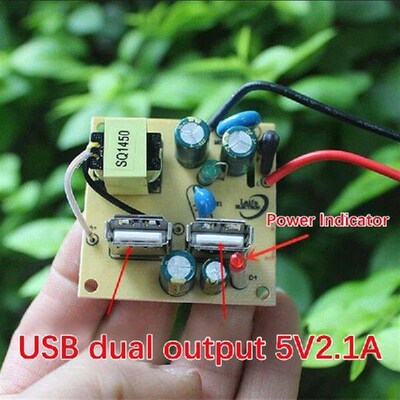 1PC Switching Power Supply Module Board 5V 2.1A 2 Way USB