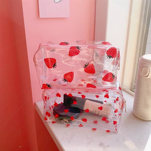Womens Transparent Cosmetic Bag Makeup Bag Outdoor Travel W