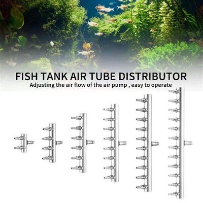 2/4/6/10/12 Way Air Splitter Valve Aquarium Fish Tank Air
