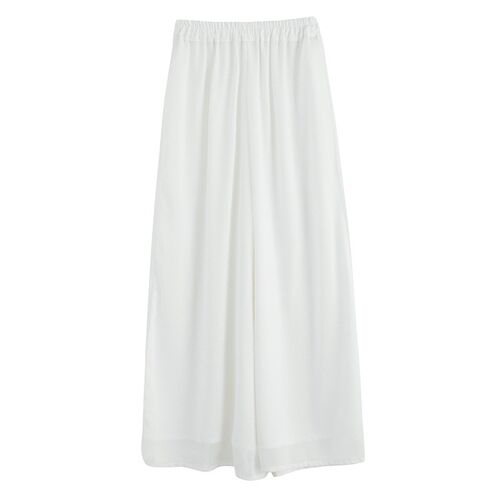 Mens summer chiffon wide-leg pants thin bamboo cotton linen