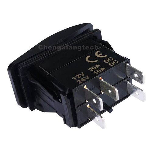 Fridge Green Led 12v/24v Toggle Rocker Push Switch 5 Pins S