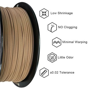 3D Wooden PLA 3D Printer Filament 1.75mm 1kG/500G/250G Mahog