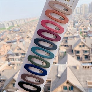 10Pcs/pack Simple Candy Color Geometric Rectangle Hairpins W