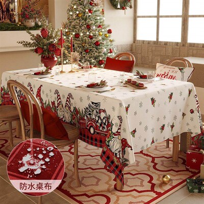 Christmas Tablecloth 80x120Inch,Table Cloth Santa decoration