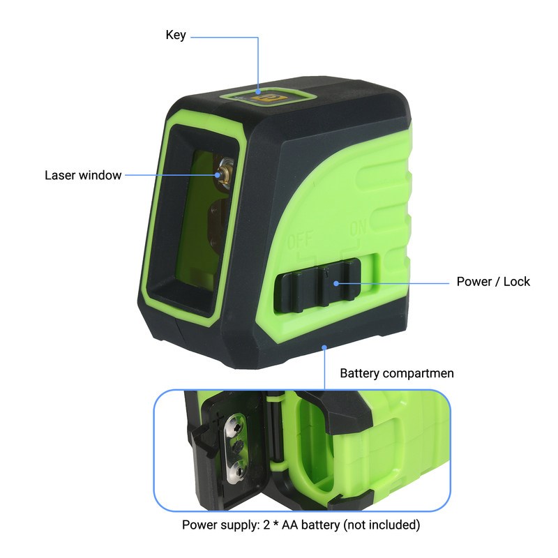KKmoon 2D Laser Level 2 Lines Green Light Self-Leveling图片