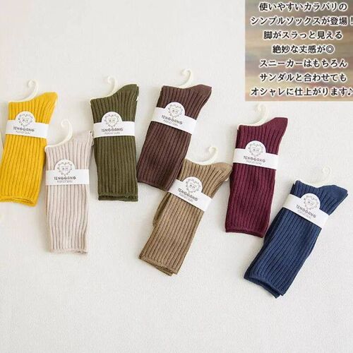 1 Pair Retro Women Cotton Loose Socks Autumn Winter Knitting