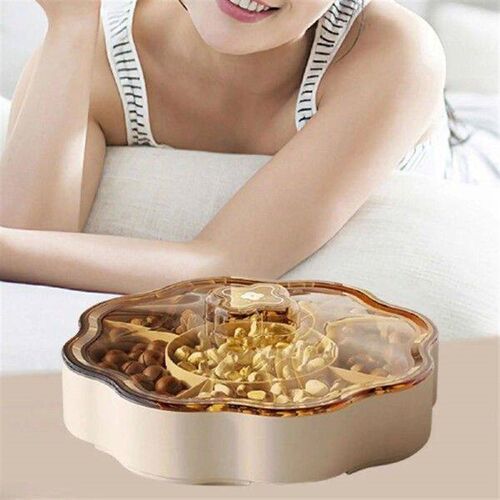 Divided Serving Tray with Lid Compartments Snackle Box