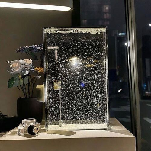 Snowflake Flowing Small Night Light Diy Material Snow Scene