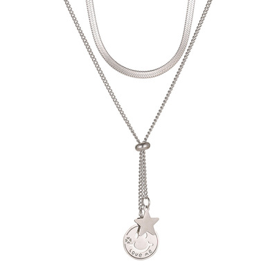 Personality smiling face Star Pendant male and female studen