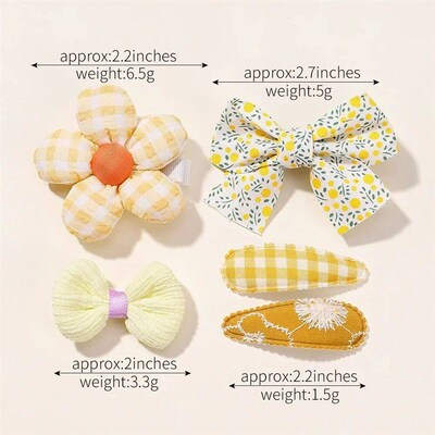 Baby Girl Hair Bangs Hairclip Set Floral Bow Bunny Princess