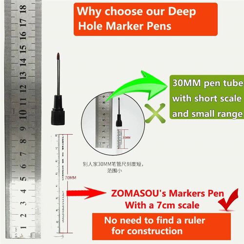 32mm Waterproof Long Nib Carpenter Pen Head Deep Hole Marker