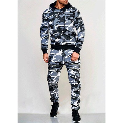 Mens Outdoor Leisure Camouflage Pullover Sublimation Camoufl