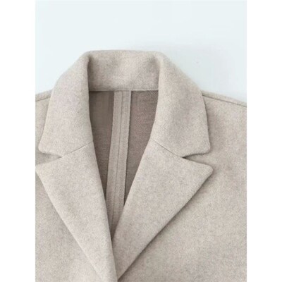 Willshela Women Fashion Solid Open Stitch Long Trench Coats
