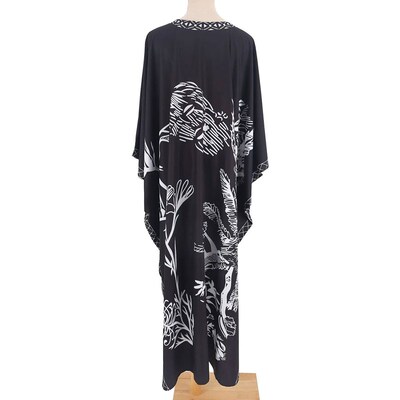 Women Kaftan Tunic Kimono Free Size Long Maxi Party Dress fo