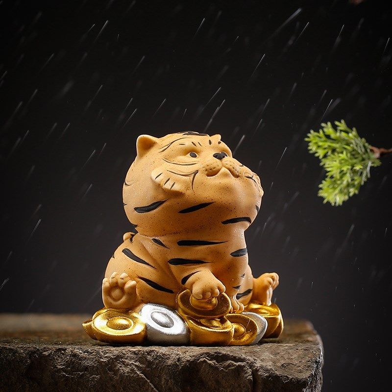 陶瓷虎年福虎招财可爱小摆件十二生肖吉祥物装饰品创意新年礼品,家居饰品,装饰摆件,淘宝优惠券,粉丝福利购,淘宝优惠卷