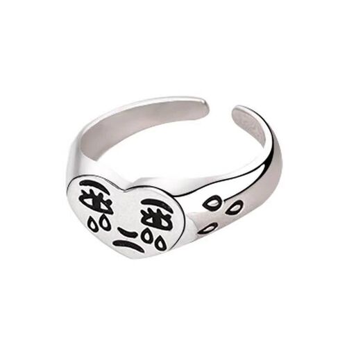 Love crying face ring sad teardrop expression ring temperame
